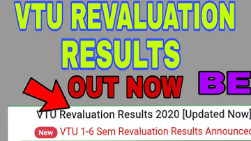 VTU REVALUATION RESULTS OUT NOW CHECK NOW LINK IN VIDEO
