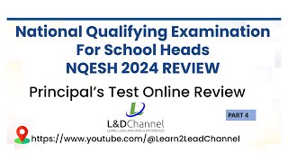 National Qualifying Examination for School Heads Review Part 4 Answers