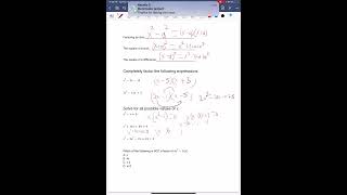 Lesson 10 of Math SAT Prep- factoring