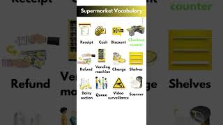 Supermarket vocabulary #fyp #learnenglish #viral #englishspeaking
