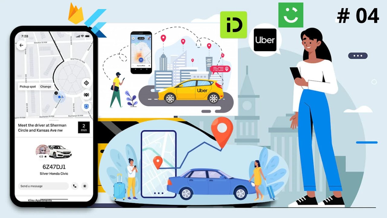 Flutter Bottom Navigation Bar Android Studio Tutorial - Uber Clone App ...