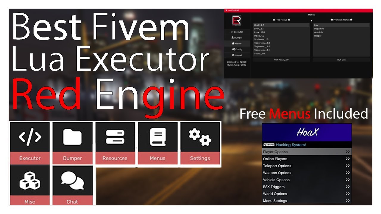 Executor LUA FREE FiveM, Red Engine Cracked - Meduza Shop 