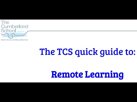 Remote Learning tutorial