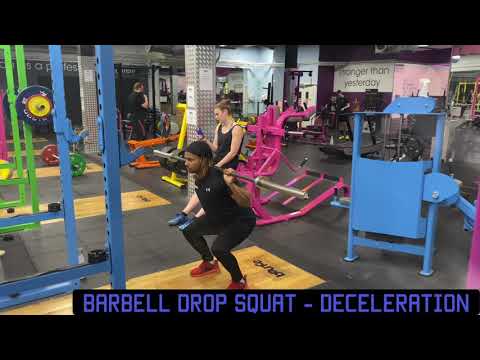 Barbell Drop Squat - Deceleration