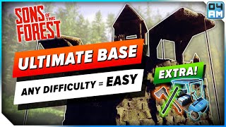 Sons of the Forest ULTIMATE Base Design & Start To Dominate ANY Difficulty!