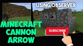 Minecraft How to Make Cannon Arrow Using Observer