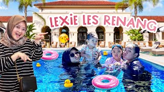 BUNDA DAN LEIKA ANTAR LEXIE LES BERENANG 😍 LEXIE PINTER BANGET BISA BERENANG