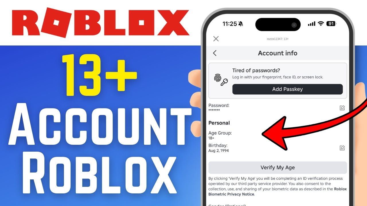 Как создать аккаунт Roblox 13+ | Возрастная группа 18+ Roblox