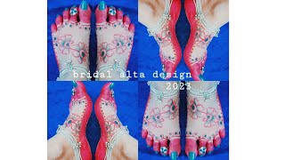 Bridal Alta Design On Feet Awesome Alta Design By Priya Alta Designer