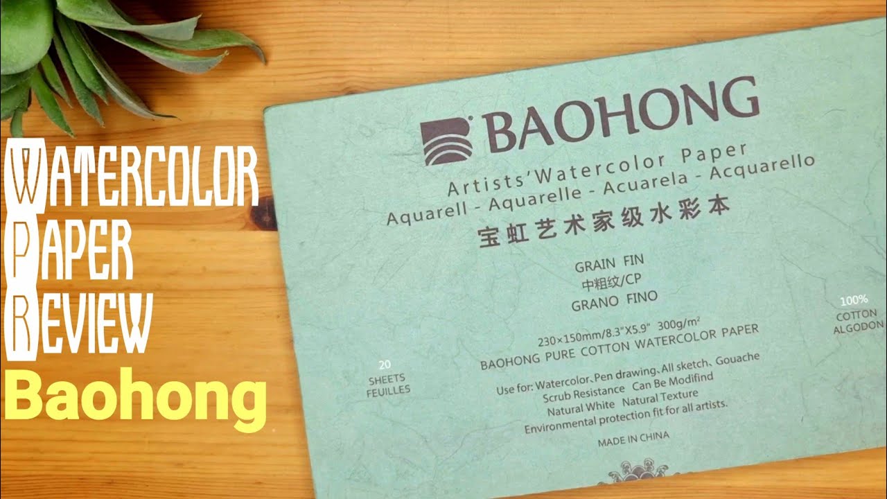 BAOHONG Watercolor Paper Unboxing, Review & Demo  Probably the BEST for  Beginners👌🏼 