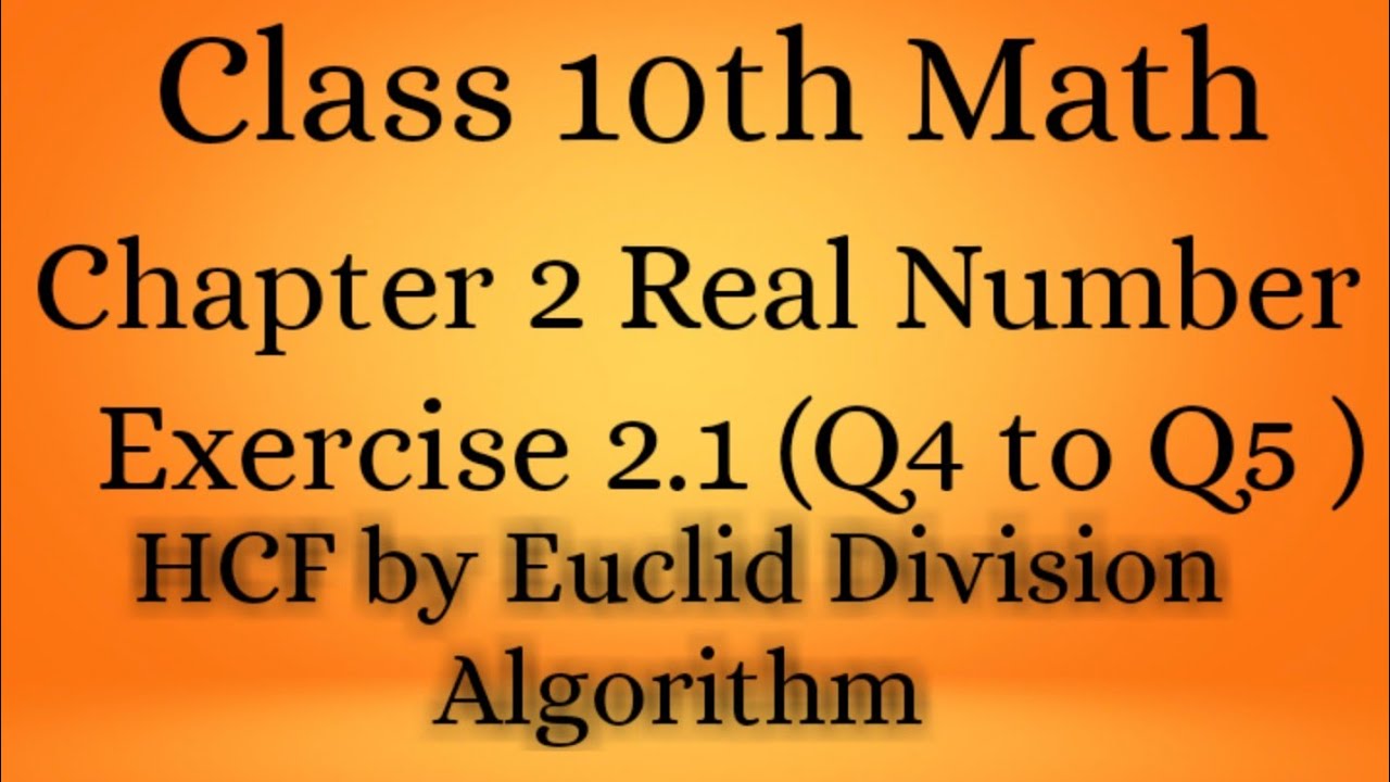 Class 10th "Real Number" HCF by Euclid Division Algorithm - YouTube