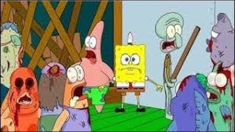(REACTION) Spongebob zombie attack part 1 and 2