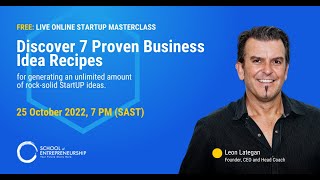 StartUP Masterclass - Discover 7 Proven Business Idea Recipes