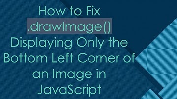 How to Fix .drawImage() Displaying Only the Bottom Left Corner of an Image in JavaScript