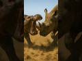 Rhinoceros fight with Hippopotamus