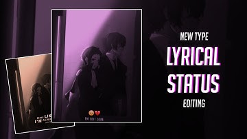 New Type Lyrical Status Editing In Alight Motion | Lyrics Photo Status Editing | Alight Motion