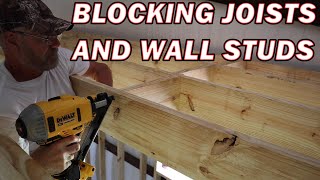 Blocking joists and wall studs