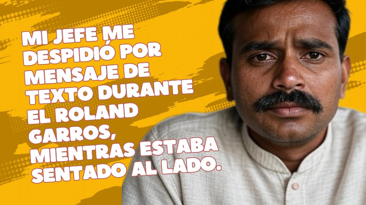 MI JEFE ME DESPIDIÓ POR MENSAJE DE TEXTO DURANTE EL ROLAND GARROS, MIENTRAS ESTABA SENTADO AL LADO.