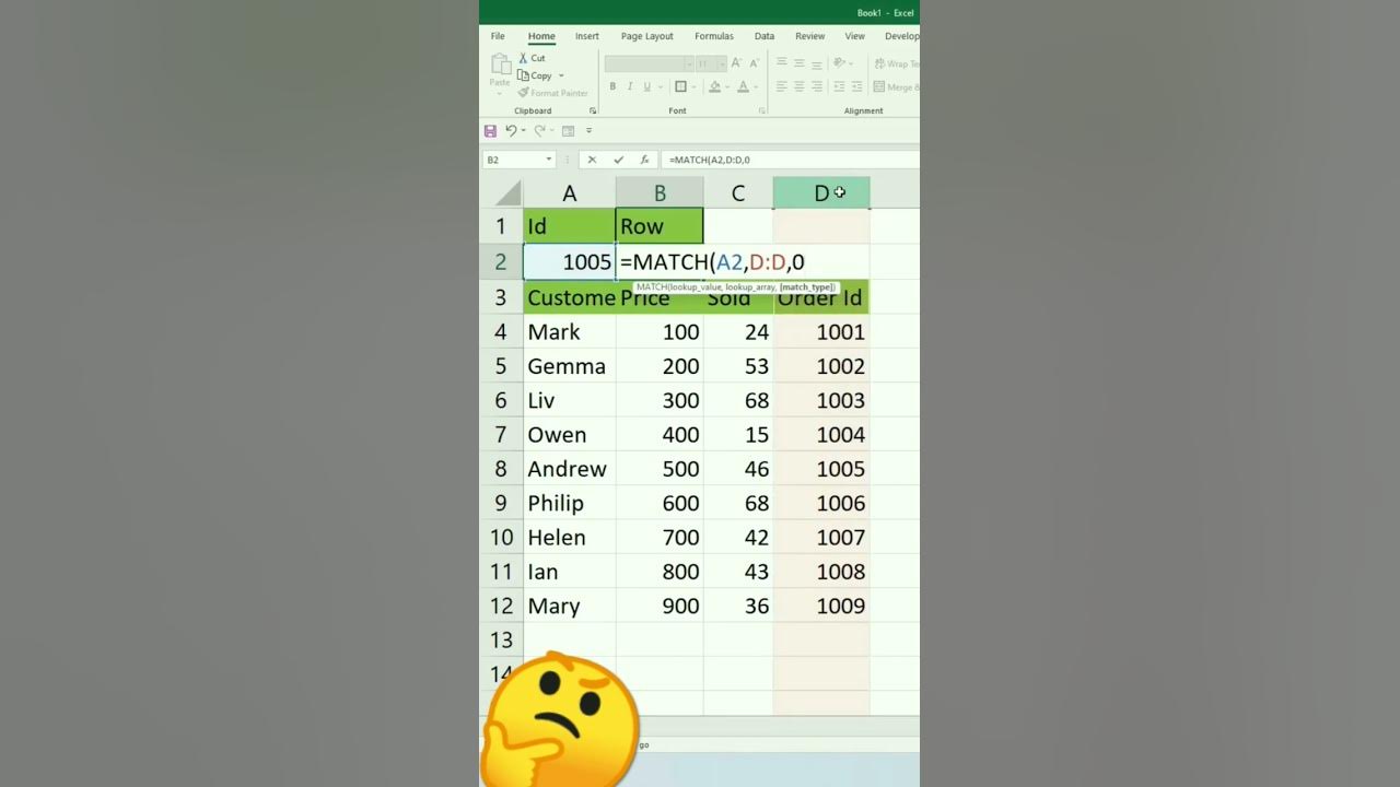 How To Find Row No Of Order I d Using Match In Excel viral trending how-to-find-row-no-of-order-i-d-using-match-in-excel-viral-trending