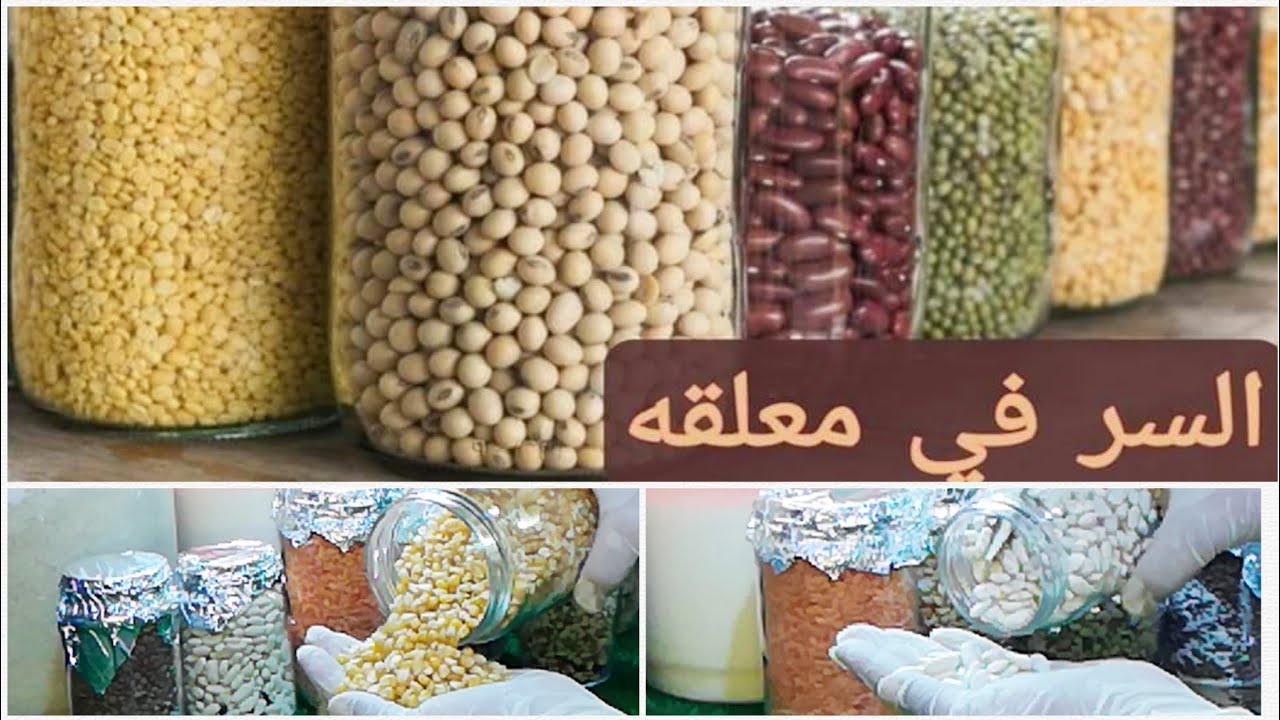 حفظ وتخزين الدقيق والرز والمكرونة و جميع أنواع البقوليات والحبوب سنه كامله بدون ما تسوس وسر فى معلقه