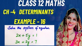 Chapter - 4 Determinants | Example  - 16 | Class 12 maths | New NCERT | CBSE