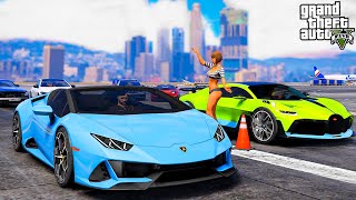 Реальная Жизнь В Gta 5 - Ламба Кабриолет Против Бугатти! Драка С Мажором И Охраной На Гонках! 🌊Вотер