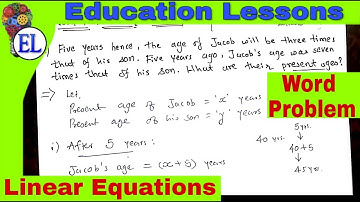 Word Problem | Linear Equations in Two Variables