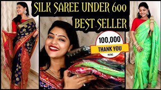 Buy Mehandi Green & Pink - Softsilk-halfpure Saree online |  Softsilk-halfpure from ShrusEternity