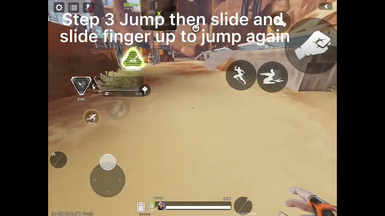 Apex Mobile How To Quick Slide(Infinite Bunny Hop)