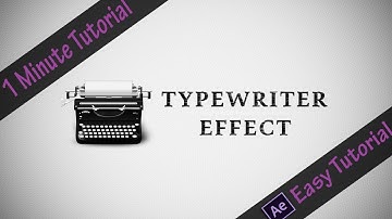 Typewriter Text Effect - Easy Tutorial - Adobe After Effect