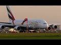 Emirates Airbus A380 - Sunset Landing at Schiphol Amsterdam