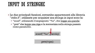 Le stringhe (o vettori di caratteri)