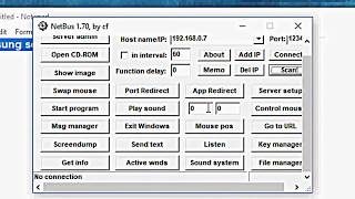 Cara memasuki sistem komputer lain di jaringan yang sama dengan menggunakan NetBus Trojan screenshot 2