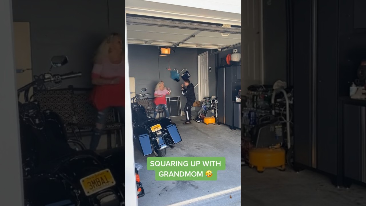 Squaring up with grandmom 😂