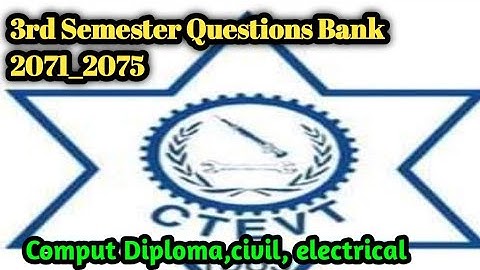 Third Semester Computer Diploma /Civil, ctevt.quetion?/Ctevt diploma  2021/technical Arun