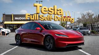 Tesla Full Self-Driving Down Under - Maccas Run - Dual camera view with TesCam telemetry overlay