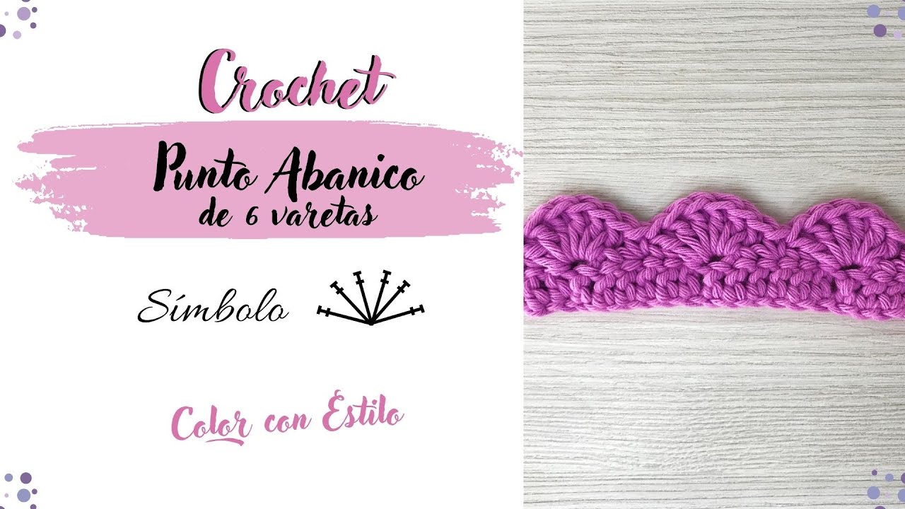 21. Crochet Punto Abanico de 6 varetas / 6-dc Shell Stitch - YouTube