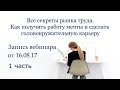 Все секреты рынка труда. Как найти работу мечты и сделать головокружительную карьеру. Часть  1