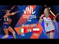 Italy vs. Poland - FIVB Volleyball Nations League - Women - Match Highlights, 25/05/2021