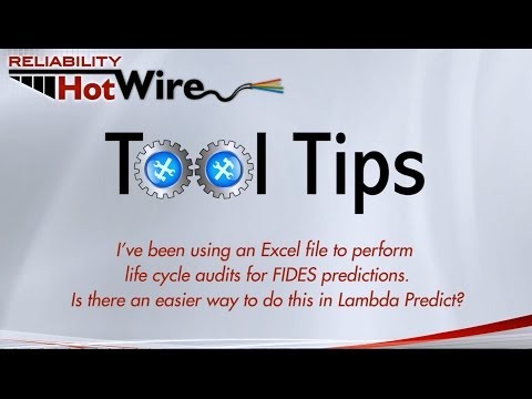 Software Tool Tip: Performing Life Cycle Audits for FIDES Predictions