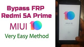 How to Bypass FRP on Redmi Note 5A Prime Android 7.1.2 MIUI 10