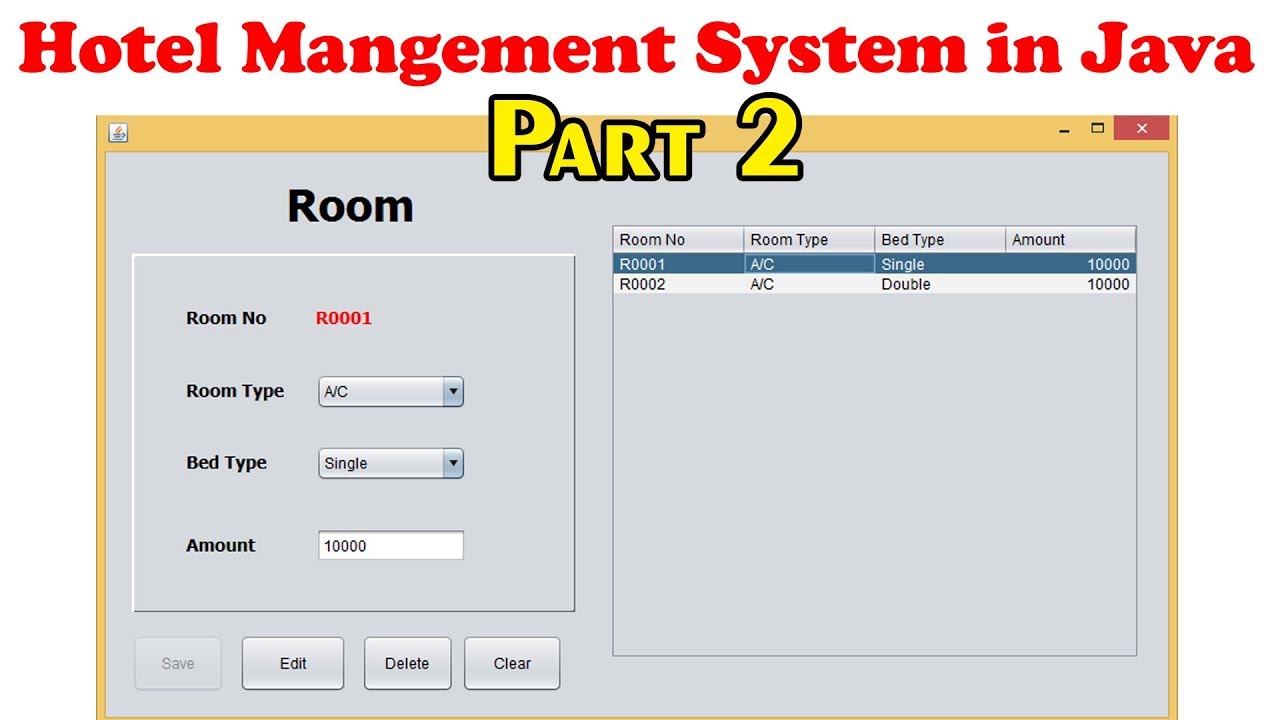 Hotel Management System Project In Java