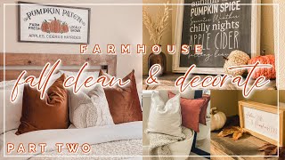 FALL CLEAN + DECORATE WITH ME 2021 (Part II) | Farmhouse Bedroom Decorating Ideas for Fall!