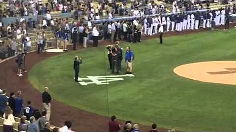 Loretta Siani, National Anthem, Dodger Stadium 9/8/14