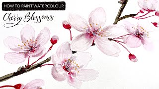 How To Paint Watercolour Cherry Blossoms