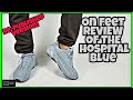 yeezy boost 700 v2 hospital blue on feet