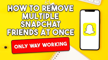 How To Remove Multiple Snapchat Friends At Once [ONLY WAY WORKING]