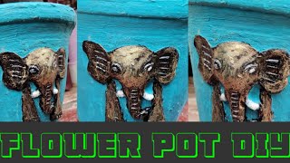 Flower Pot DiY Ideas | Hand Made Antique Style Elephant Idol Painting screenshot 3