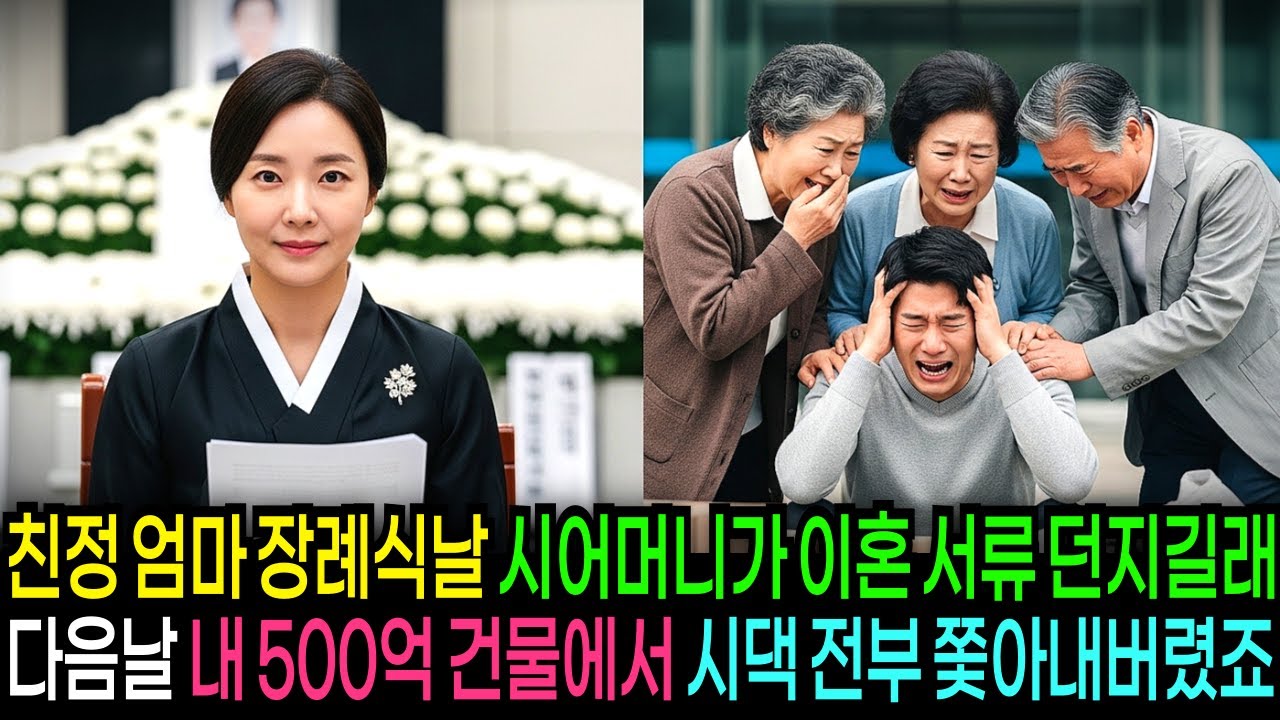 친정 엄마 장례식 날 시어머니가 이혼 서류 던지길래 다음날 내 500억 건물에서 시댁 전부 쫓아내 버렸습니다                   | 반전사연 | 오디오북 | 사연라디오