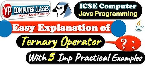 ternary operator (?:) in java | how to ternary operator with 5 examples | YP Computer Classes
